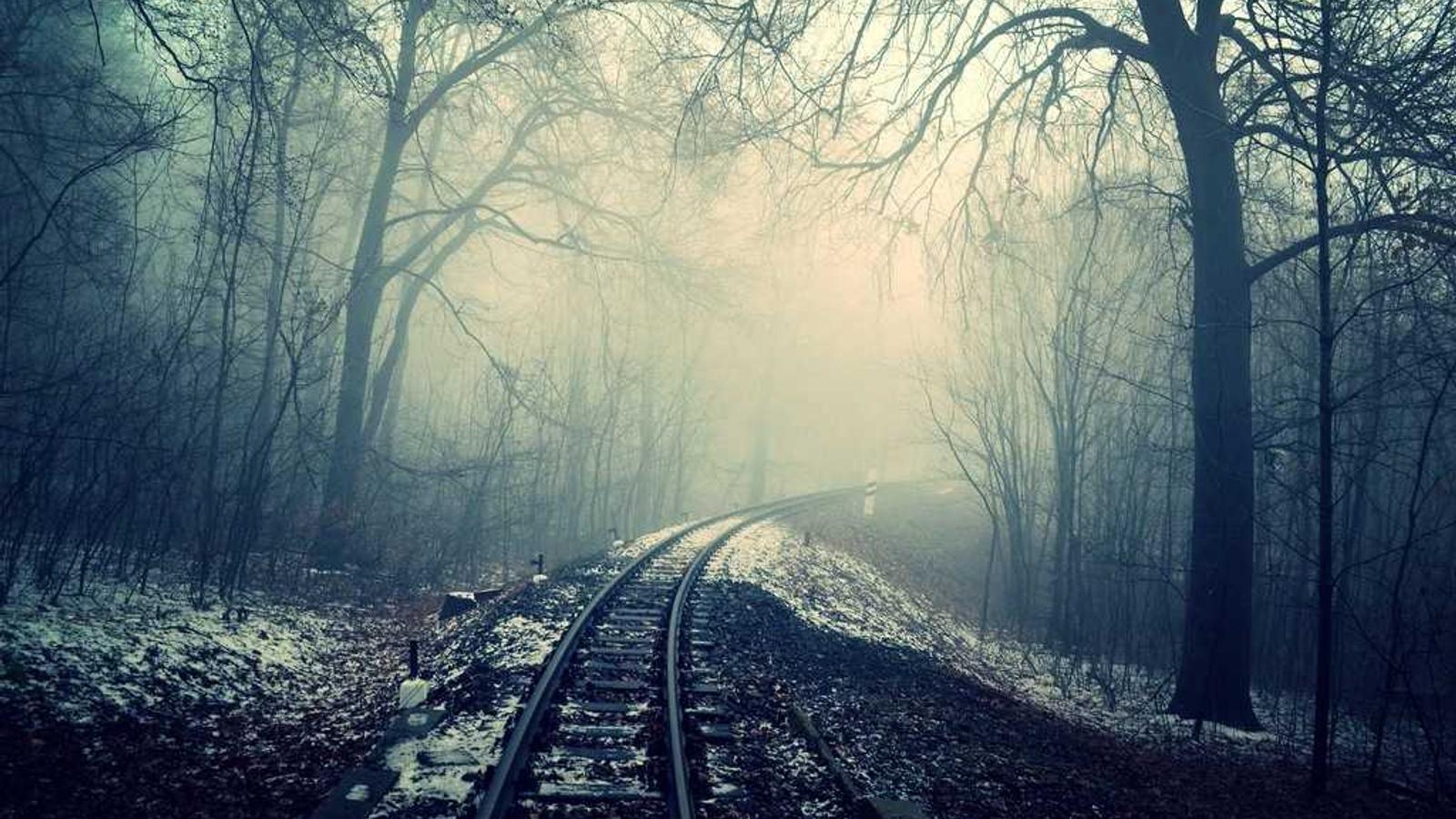 Atmospheric rail tracks suggesting connectivity and conduits